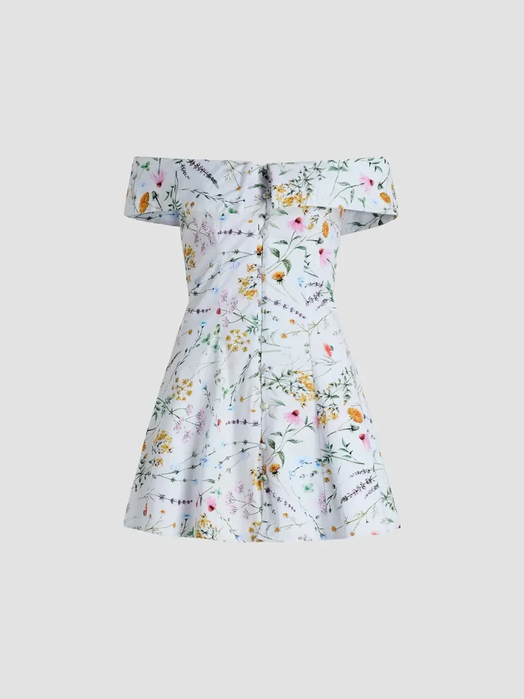 Adeline Floral Off-the-Shoulder Minidress