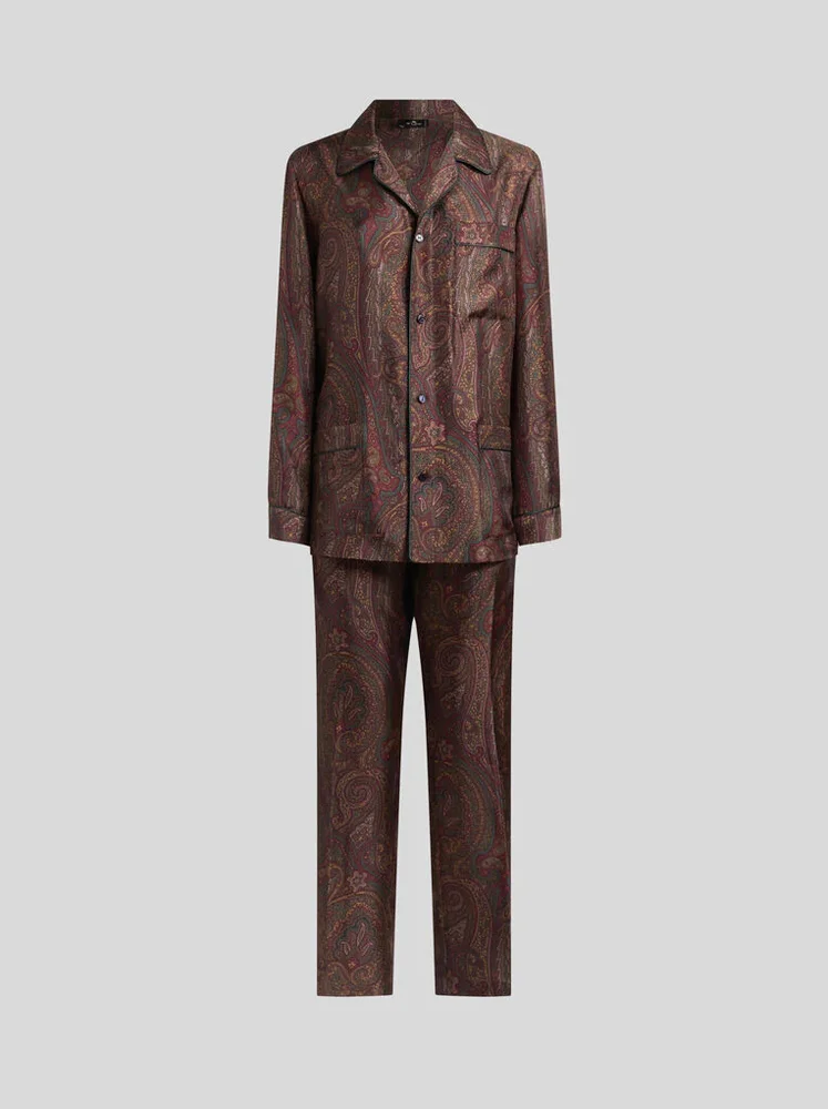 Silk Pyjama Set with Arnica Birkenstock by Etro Motif