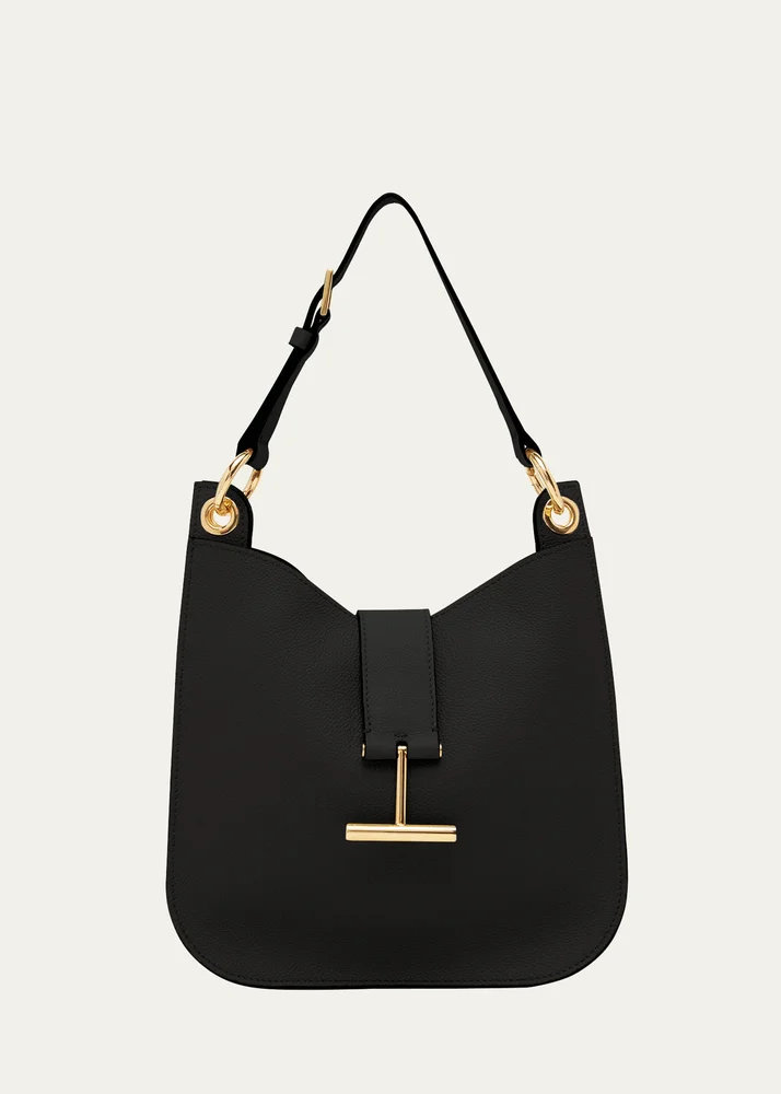 Tara Small Hobo Crossbody in Grained Leather