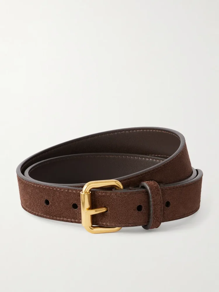 Geo suede belt