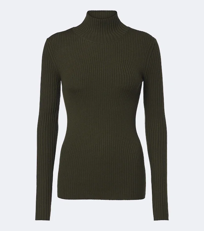 Ribbed-knit wool-blend sweater