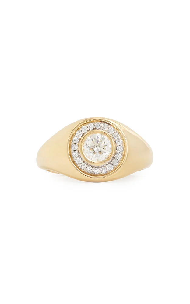 18K Yellow and White Gold Diamond Ring