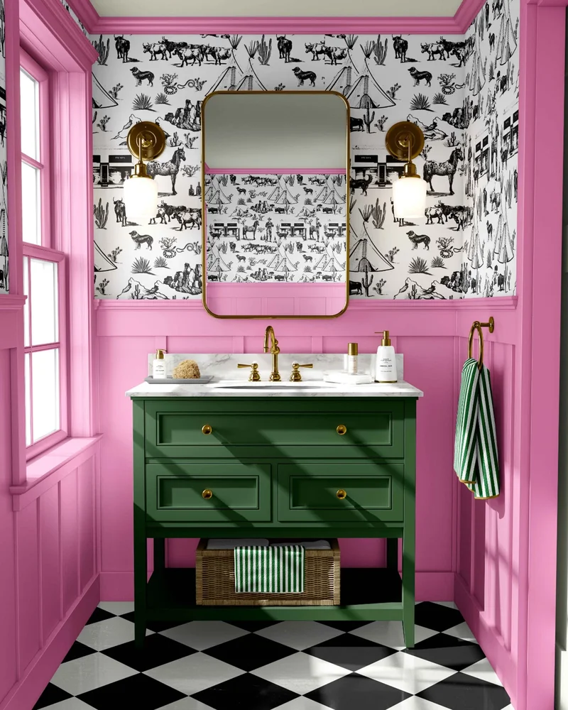 Marfa Toile Traditional Wallpaper
