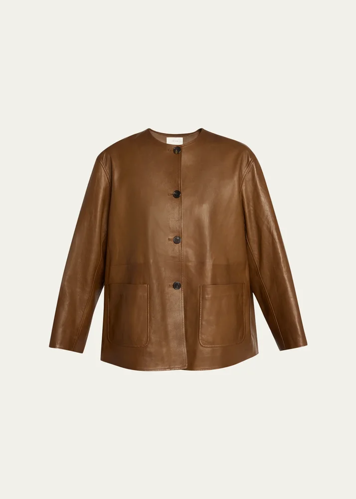 Quintus Leather Single-Breasted Jacket