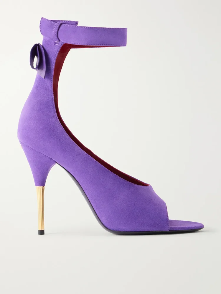 Fatale 105 bow-detailed suede sandals