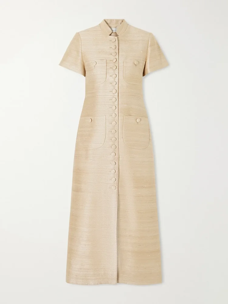 Imperial silk-blend midi dress