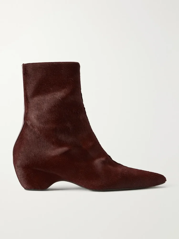 sybil calf hair ankle boots