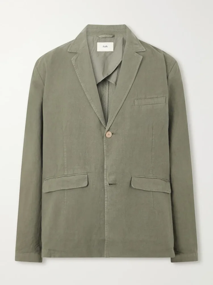 Lunar Linen and Cotton-Blend Suit Jacket
