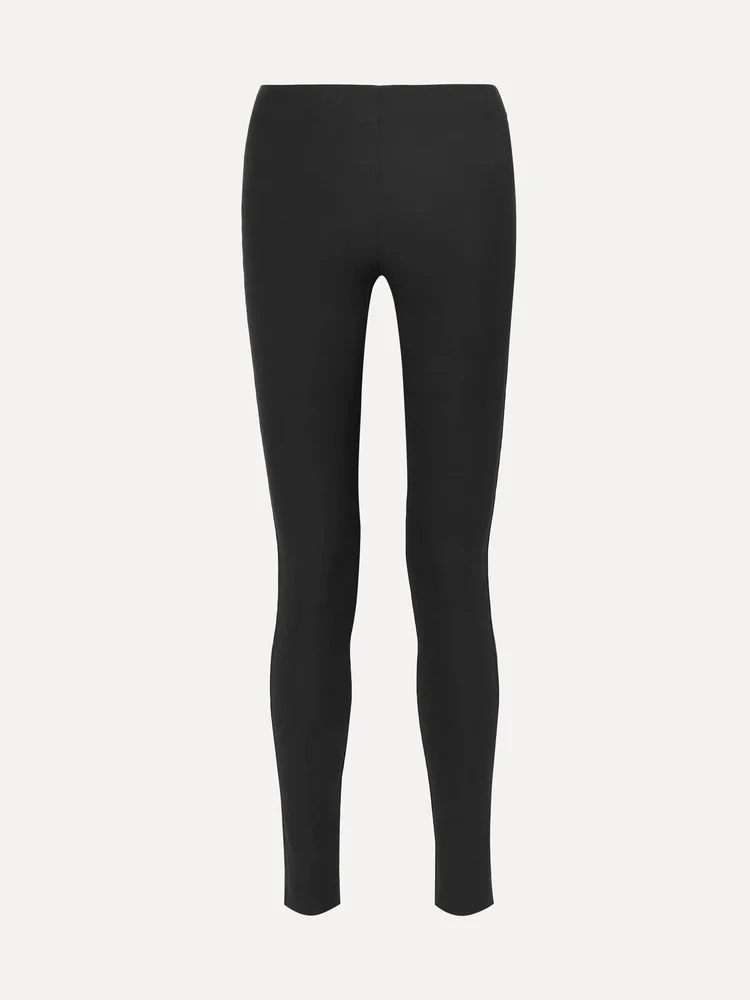 Stretch-garbardine leggings