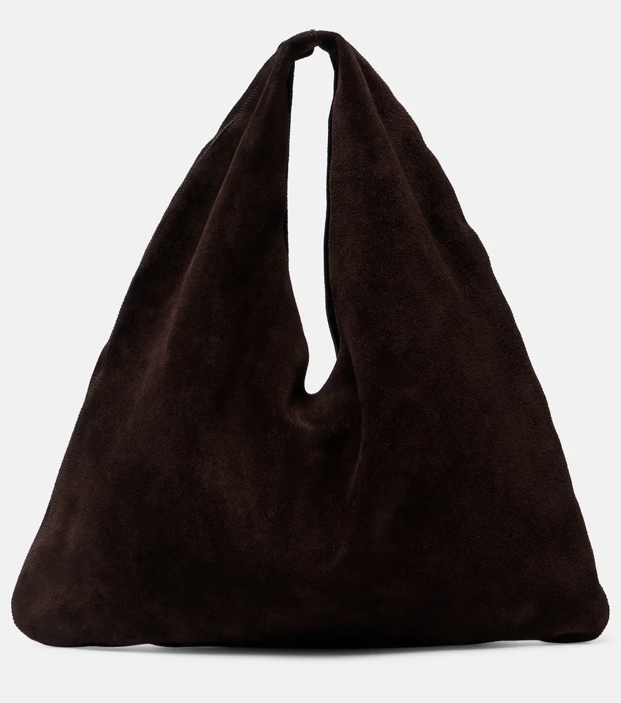 Bindle Small suede top-handle bag