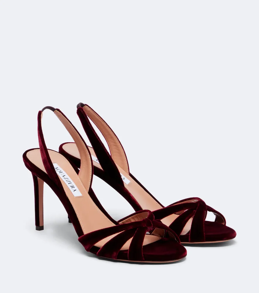 Tati Velvet Slingback Sandals