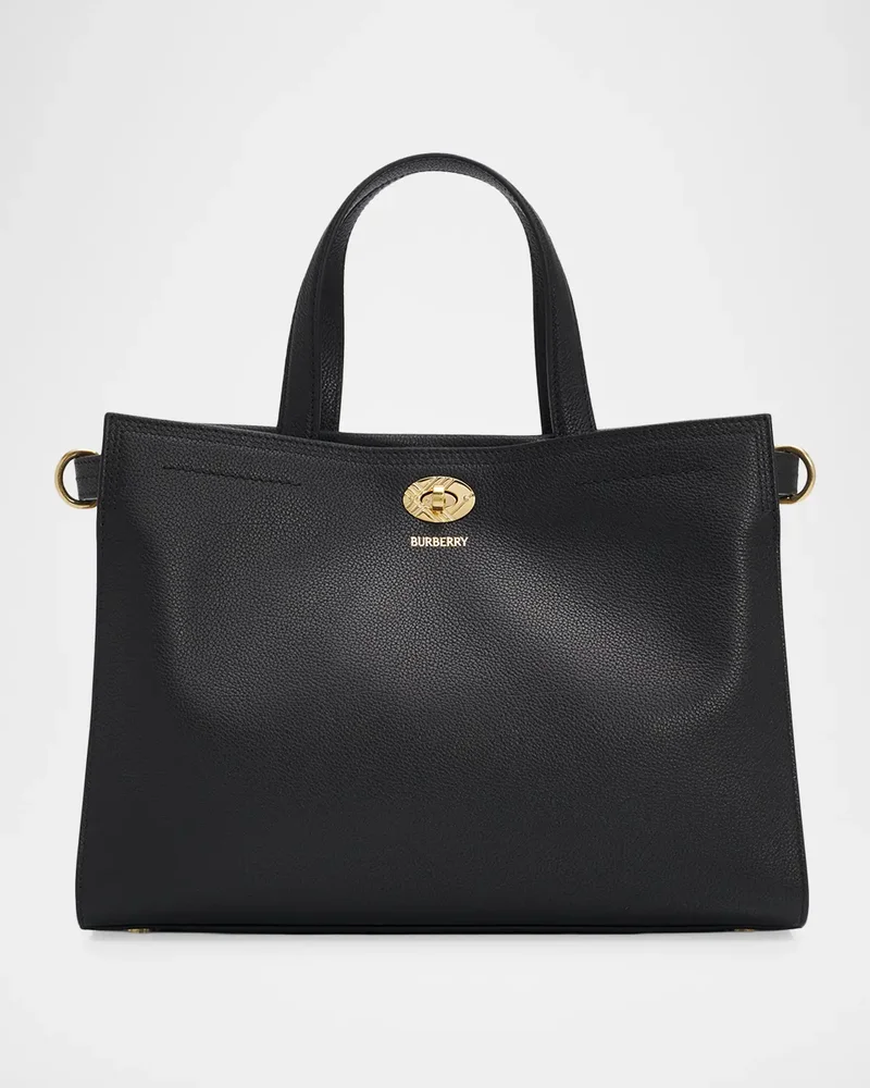 Cotswolds Small Check Leather Tote Bag