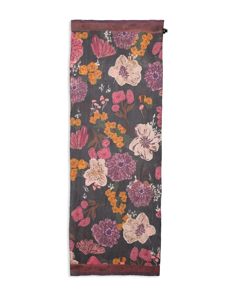 Wildflower Crinkle Silk Wrap