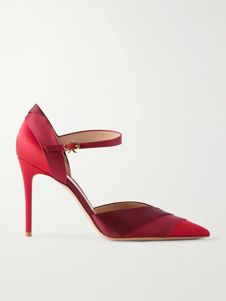 95 crepe-satin pumps