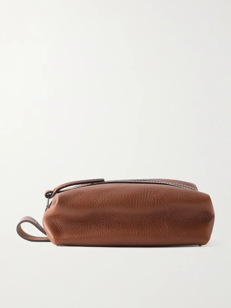 Zazou Full-Grain Leather Wash Bag