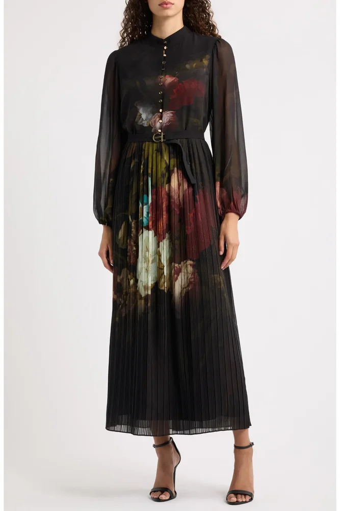 Adira Floral Long Sleeve Midi Dress