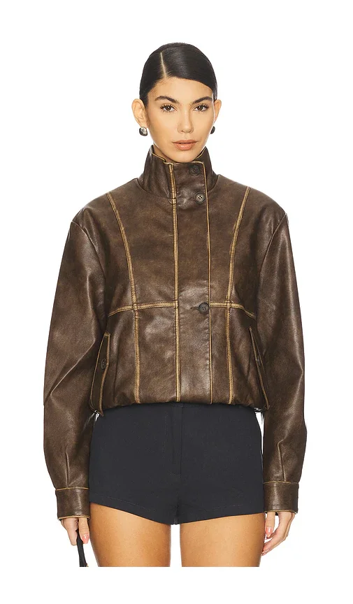 Bella Faux Leather Bomber ALL THE WAYS