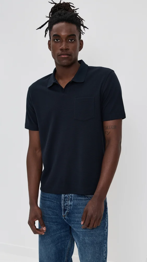 Mesh Knit Johnny Polo