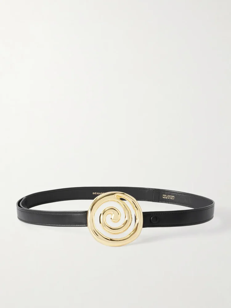 Koru Embellished Leather Belt