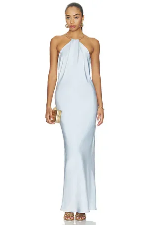 MORE TO COME August Halter Maxi Dress