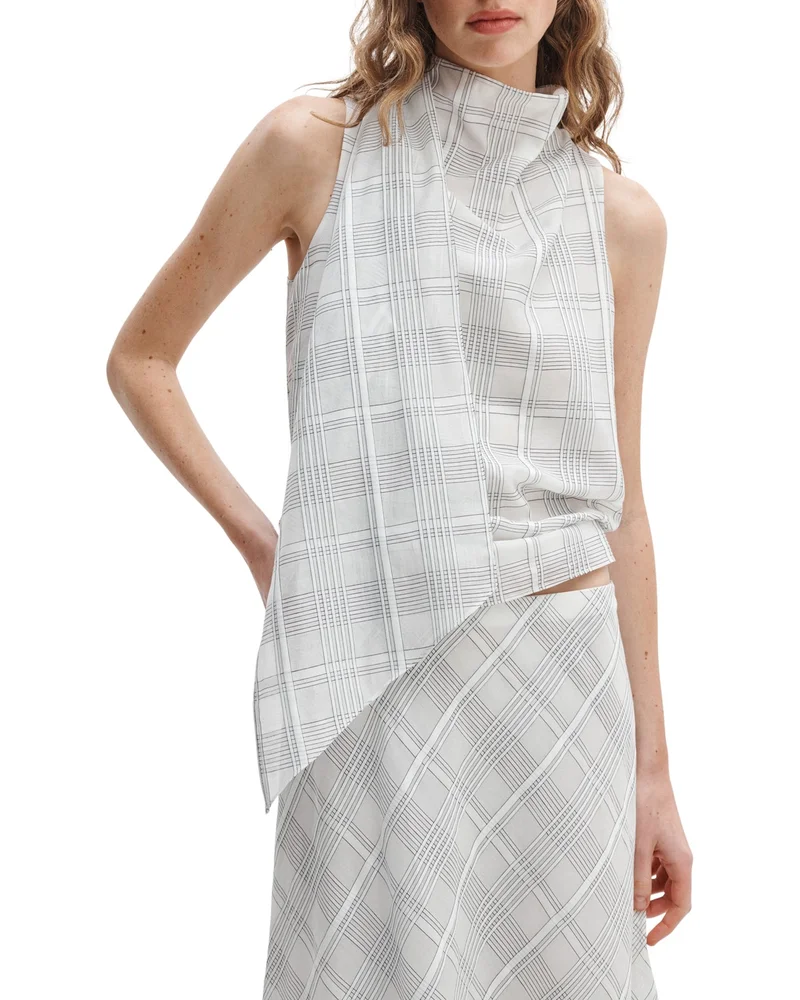 Adela Plaid Top