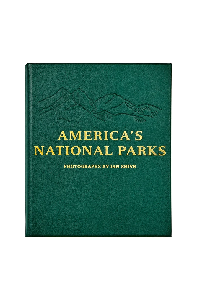 America's National Parks Leather Coffee Table Book