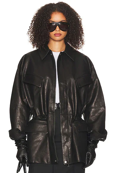 The Peplum Leather Moto Jacket