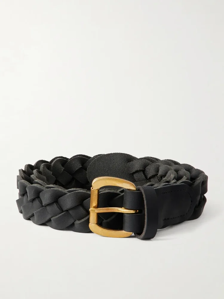 3cm Braided Leather Belt