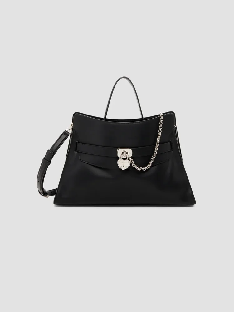 Locke Leather Top Handle Bag