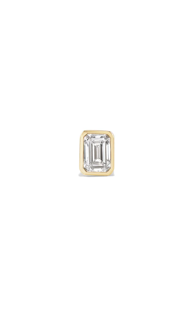 14K Yellow Gold Diamond Single Earring