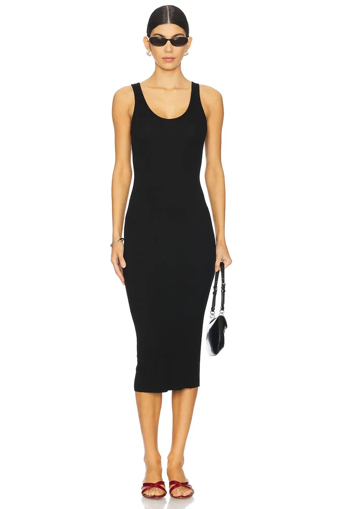 Roni Silk Blend Dress in Midi Deco Bloom