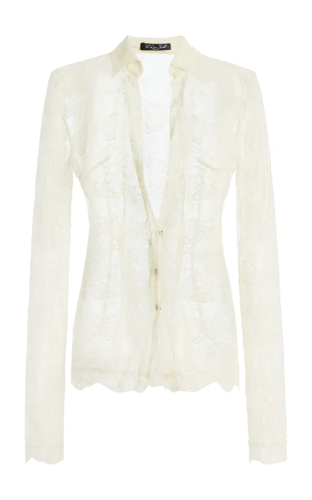 Lace Button-Up Top