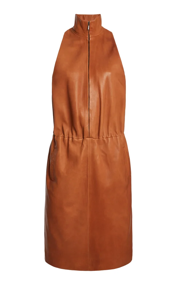 Dannie Leather Zipped Dress