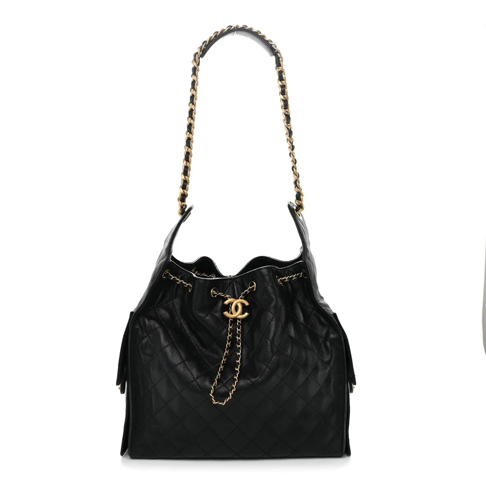 Pre-Owned 25 Medium Hobo Bag Quilted Caviar Black