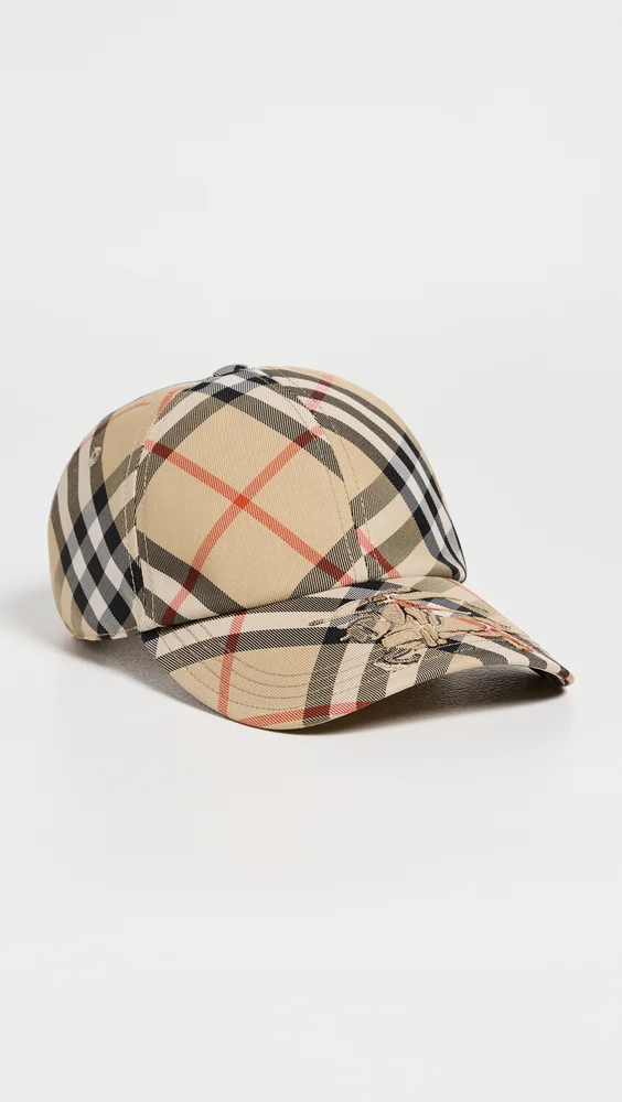 Check Twill Baseball Cap