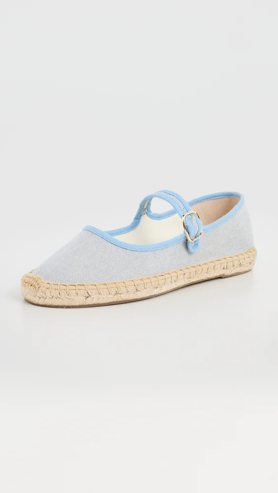 Mary Jane Espadrilles Pale Blue