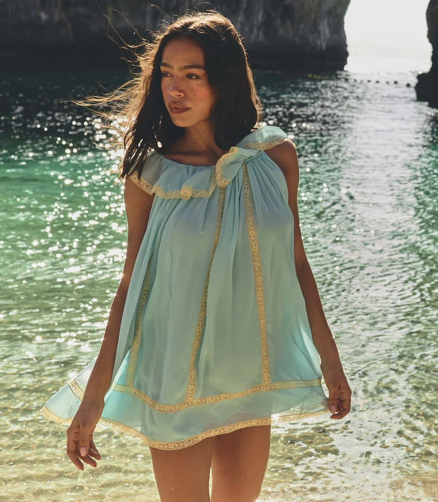 DOEN SUZETTE DRESS -- PALE WISTERIA