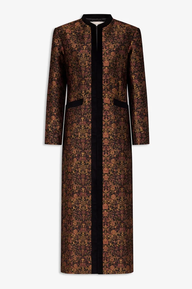 Eden Garden Coat in Black and Rust