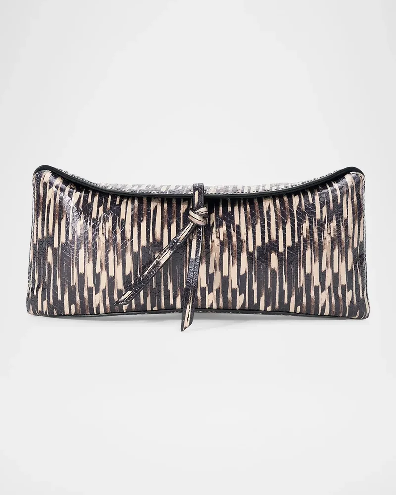 Eve Printed Leather Clutch