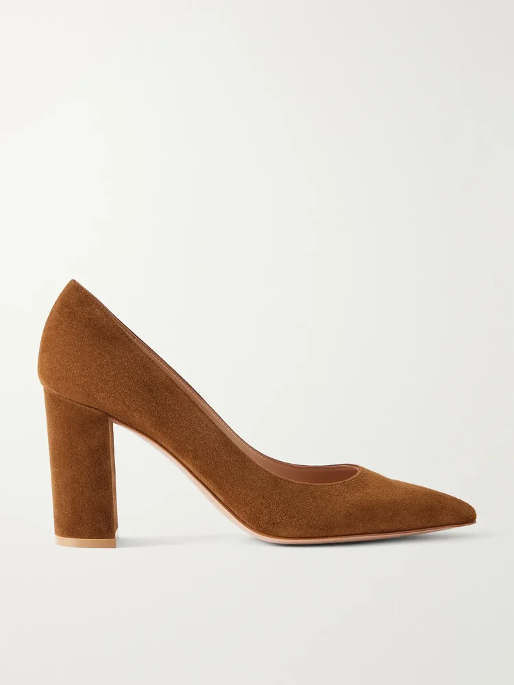 Piper 85 suede pumps