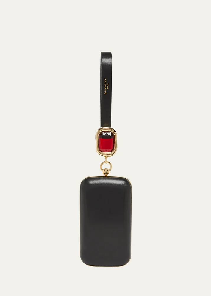 Show Crystal-Embellished Minaudiere in Nappa Leather