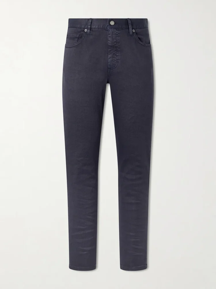 Straight-Leg Linen and Cotton-Blend Jeans