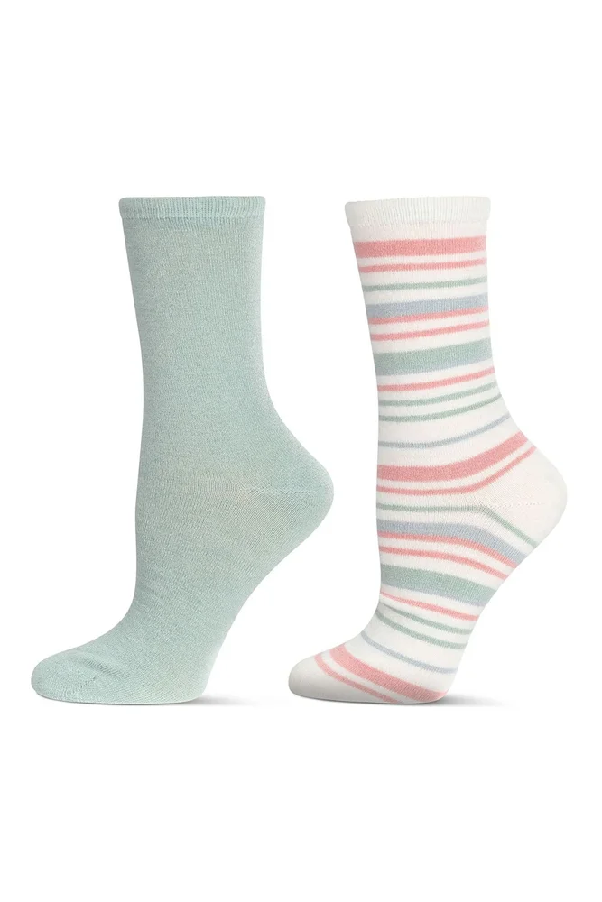 MeMoi Assorted 2-Pack Crew Socks
