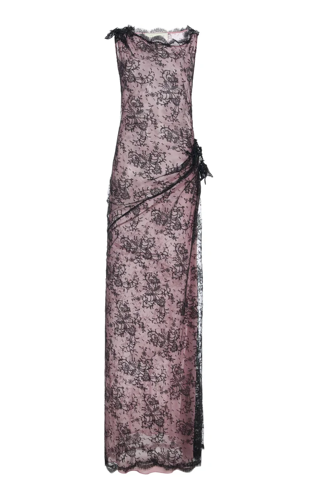 Sleeveless Chantilly Lace Maxi Dress