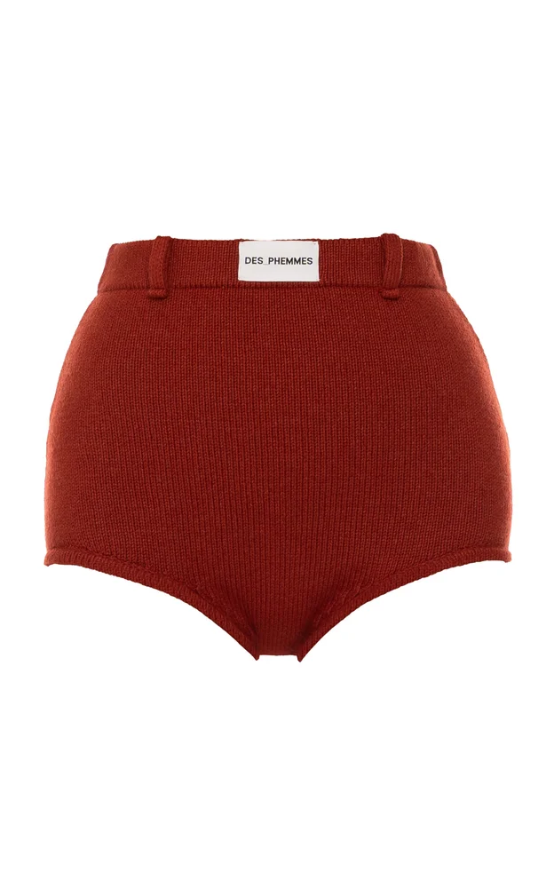 Ribbed Knit Mini Shorts