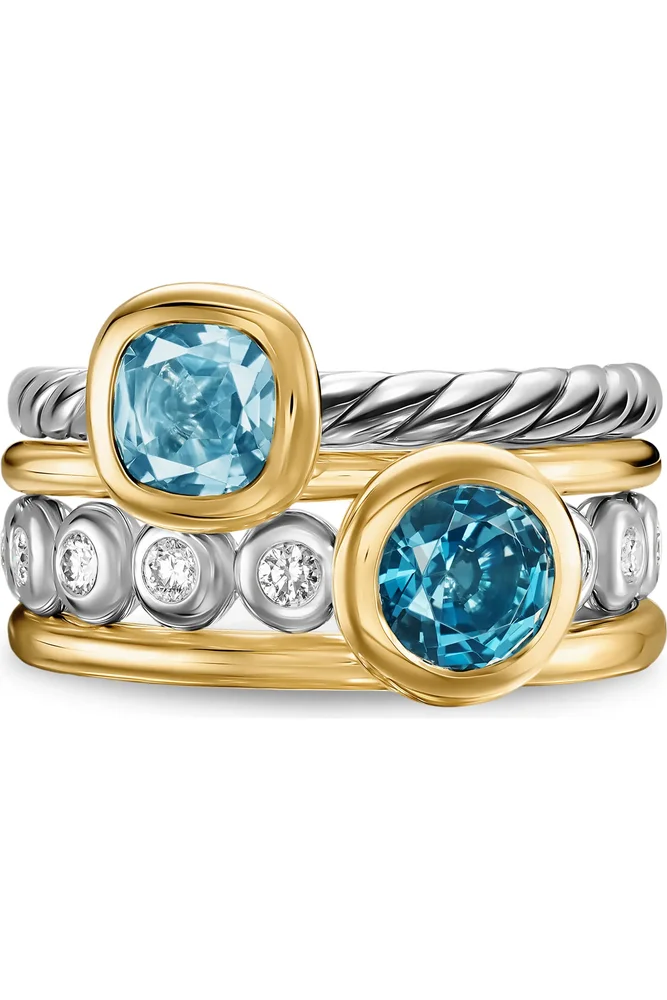 DY Mercer® Color Stone Multirow Ring