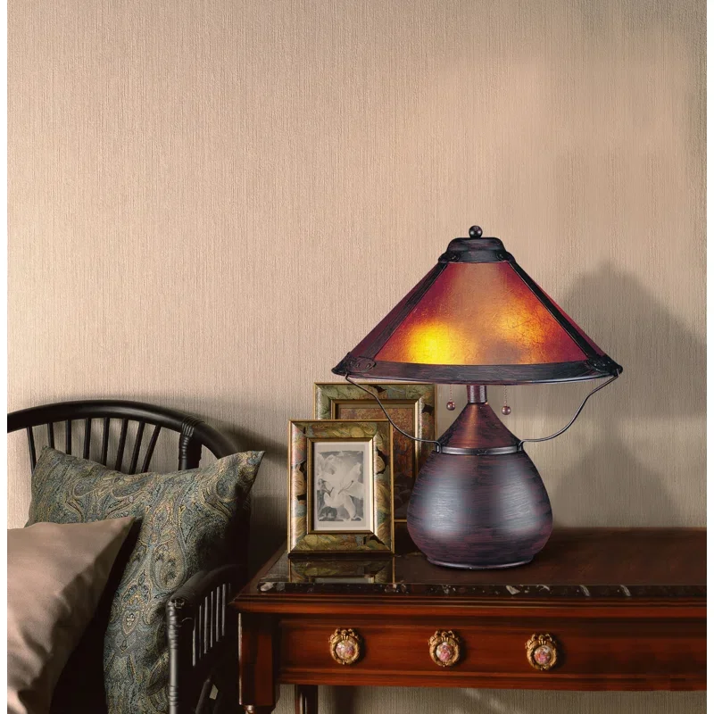 Rust Mica Table Lamp