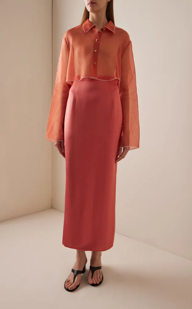 Winton Satin Midi Skirt