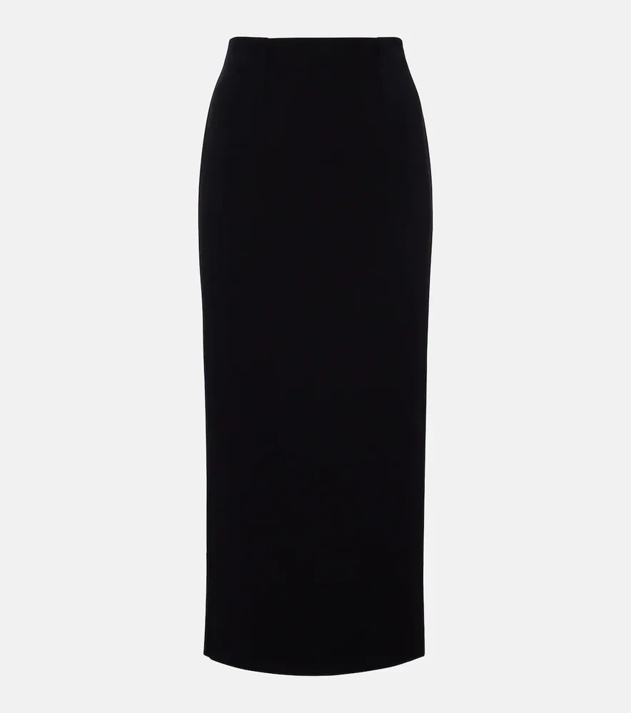 Crêpe pencil skirt