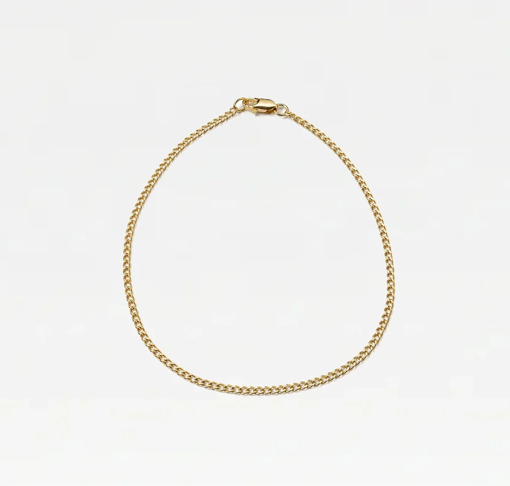 THE 14KT THIN CURB LINK BRACELET